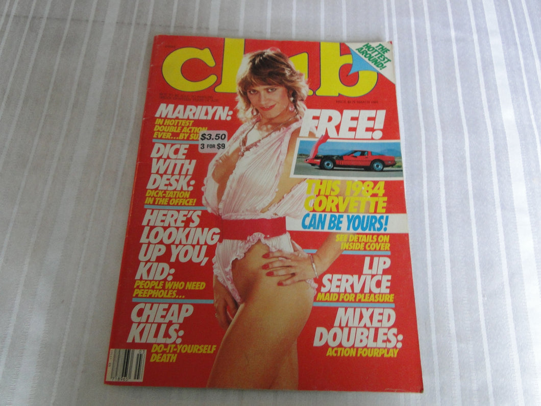 Vintage Nude Erotic Sexy Adult Men's Magazine Club March 1984     146
