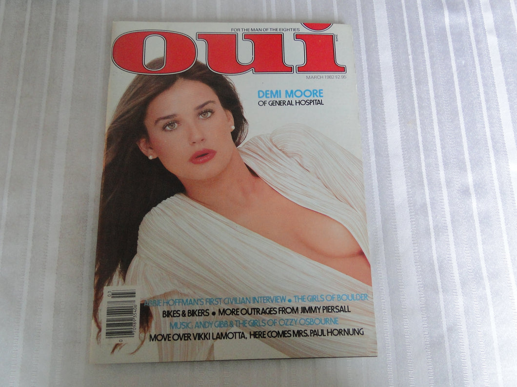 Vintage Nude Erotic Sexy Adult Men's Magazine Oui March 1982 Demi Moore   146