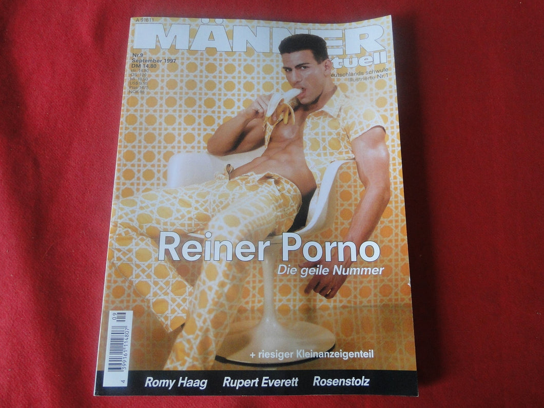 Vintage Adult Erotic Sexy Magazine Gay Interest Manner Tuell German Foreign    G1