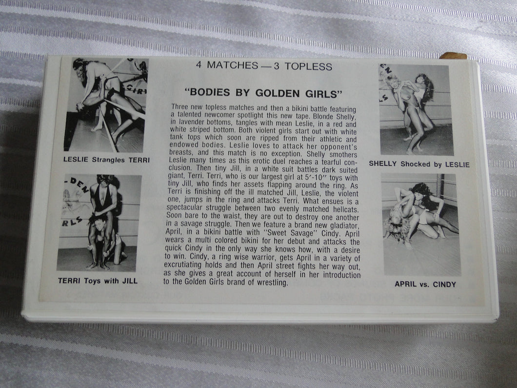 Vintage 1980s Nude Adult Women Wrestling VHS Tape Golden Girls Bodies By Golden Girls X4