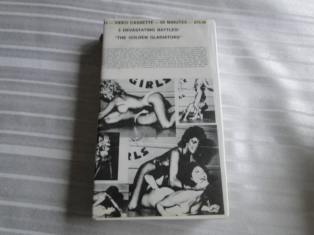 Vintage 1980s Nude Adult Women Wrestling VHS Tape Golden Girls Golden Gladiators  X4