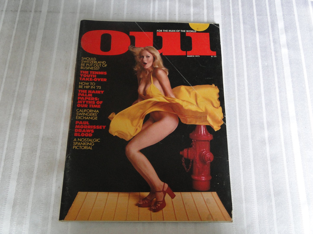 Vintage Nude Erotic Sexy Adult Men's Magazine Oui March 1975   146