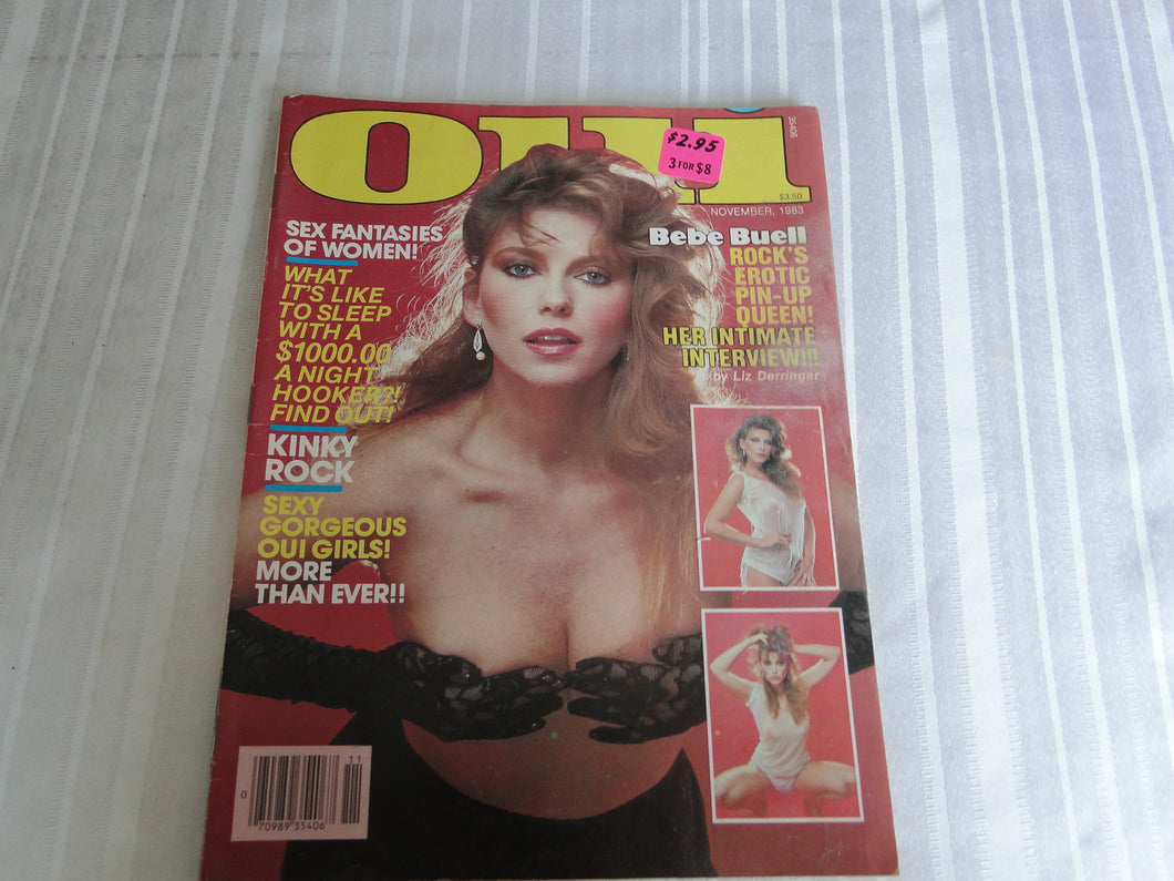 Vintage Nude Erotic Sexy Adult Magazine Oui November 1983      101