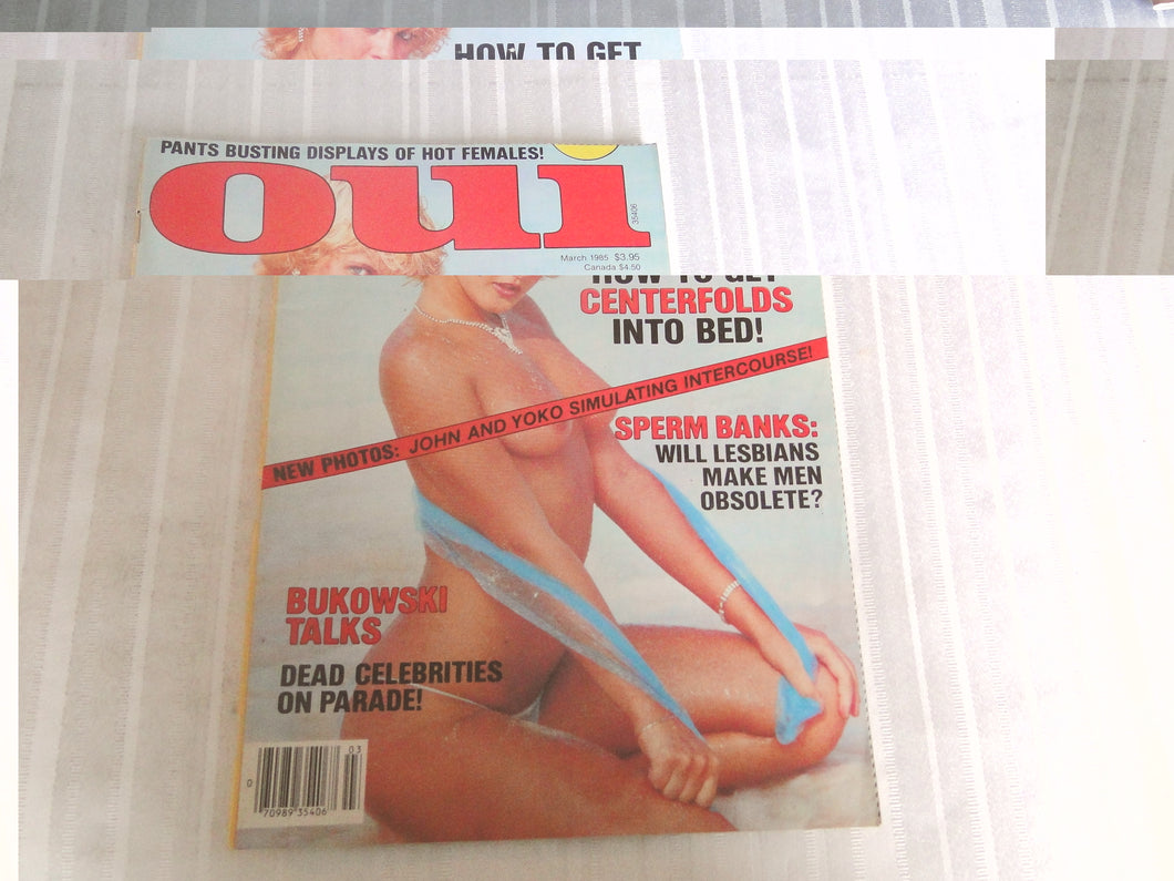 Vintage Nude Erotic Sexy Adult Men's Magazine Oui March 1985    146