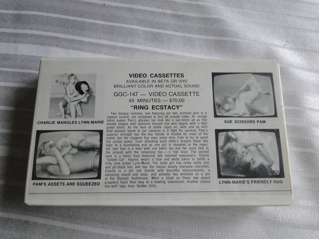 Vintage 1980s Nude Adult Women Wrestling VHS Tape Golden Girls Ring Ecstacy   X4