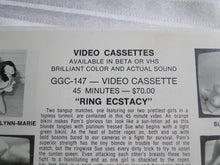Load image into Gallery viewer, Vintage 1980s Nude Adult Women Wrestling VHS Tape Golden Girls Ring Ecstacy   X4
