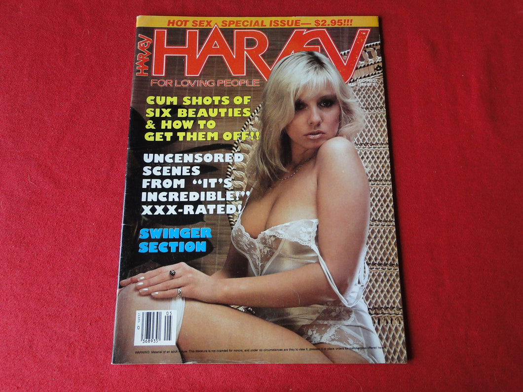Vintage Nude Erotic Sexy Adult Magazine Harvey May 1986            JB25