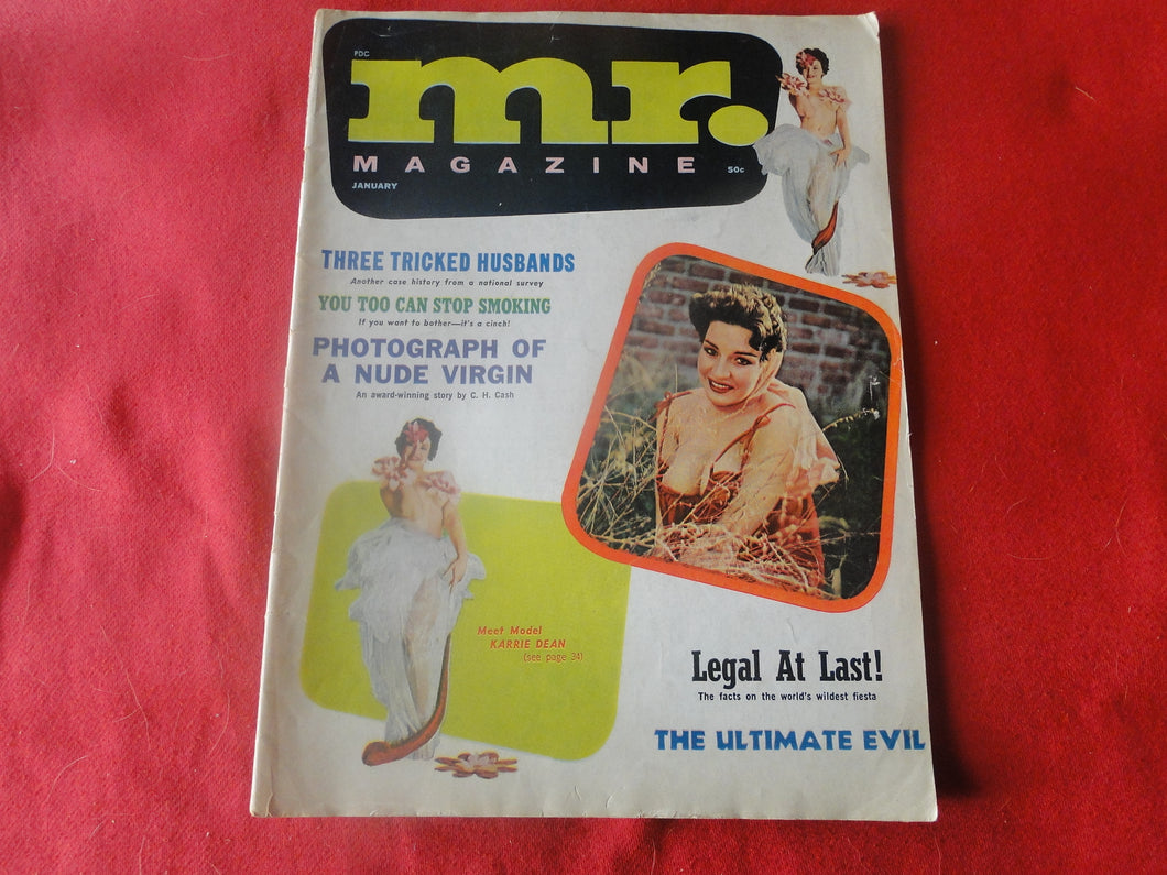 Vintage Nude Erotic Sexy Adult Magazine Mr. January 1963       JB1a
