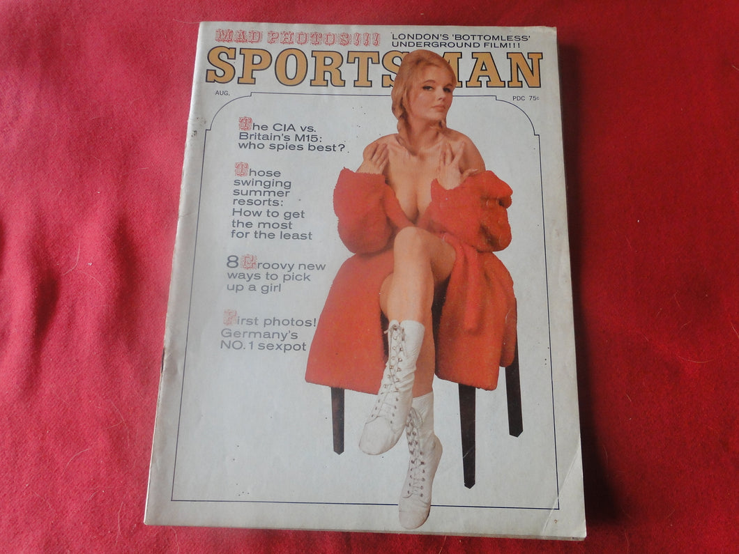 Vintage Nude Erotic Sexy Adult Magazine Sportsman August 1967        JB1a