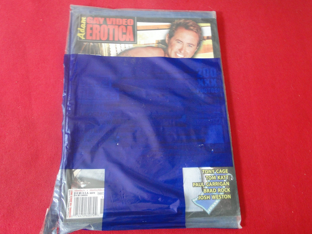 Vintage Adult Erotic Sexy Magazine Gay Interest SEALED Adam Gay Video Erotica   JB40