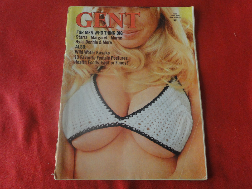 Vintage Nude Erotic Sexy Adult Magazine Gent April 1974          JB1