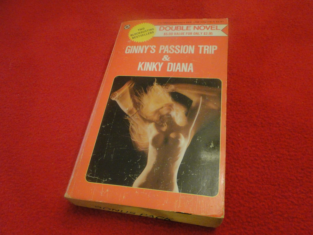 Vintage Erotic Adult Paperback Book/Novel Ginny's Passion Trip & Kinky Diana      G4