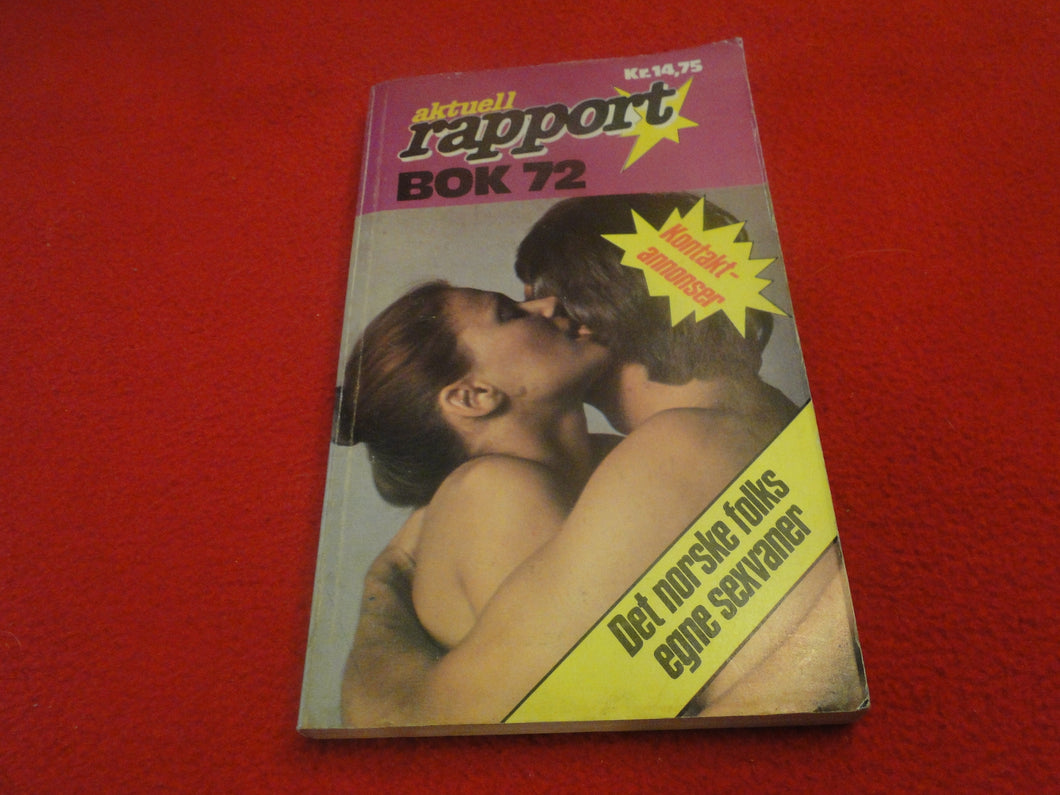 Vintage Erotic Adult Paperback Book/Novel Aktuell Rapport Bok 72    G4