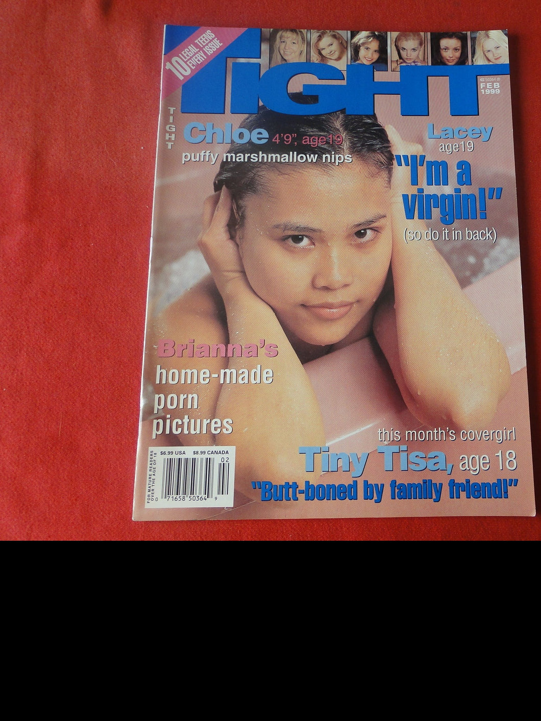 Vintage Nude Erotic Sexy Adult Magazine Tight February 1999            P95