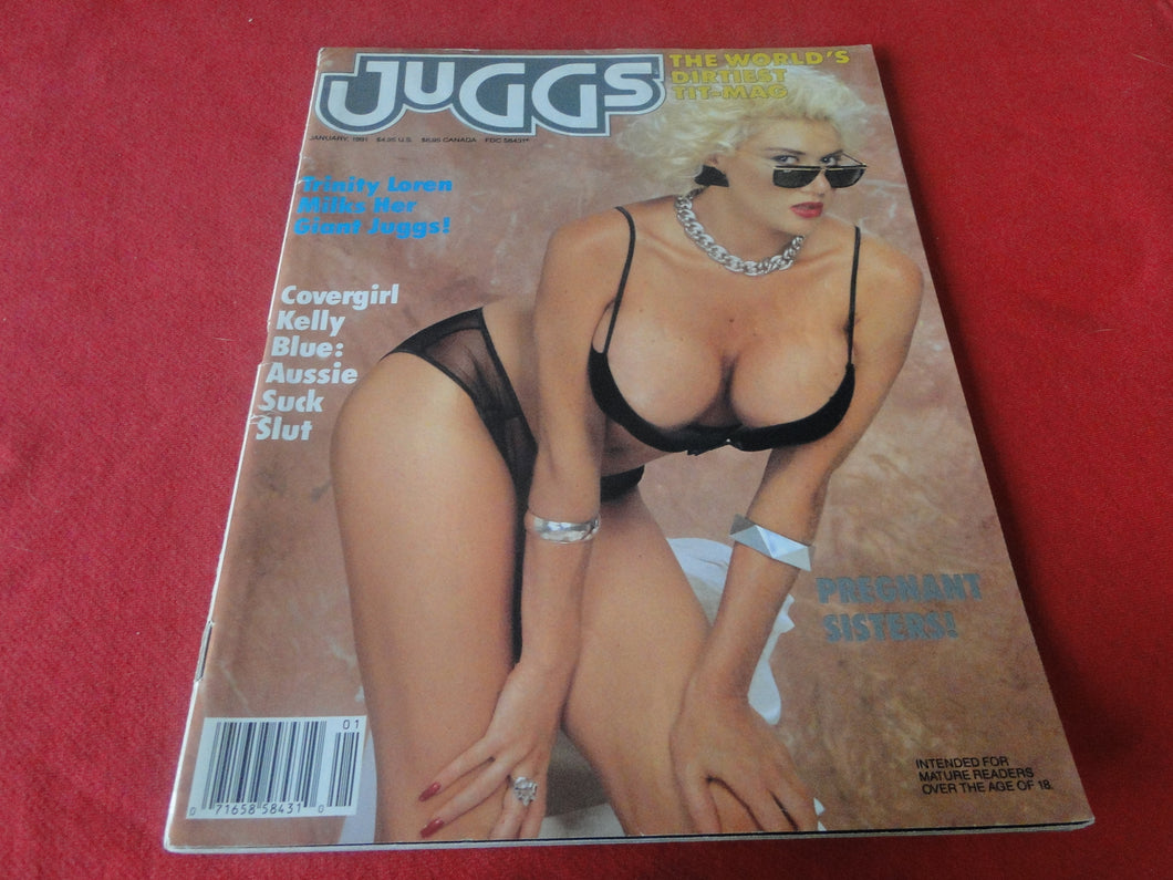 Vintage Nude Erotic Sexy Adult Magazine Juggs January 1991            69