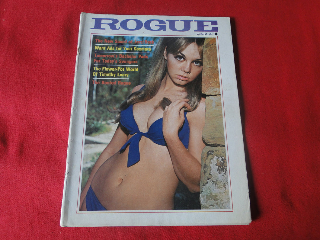 Vintage Nude Erotic Sexy Adult Magazine Rogue August 1968     JB2