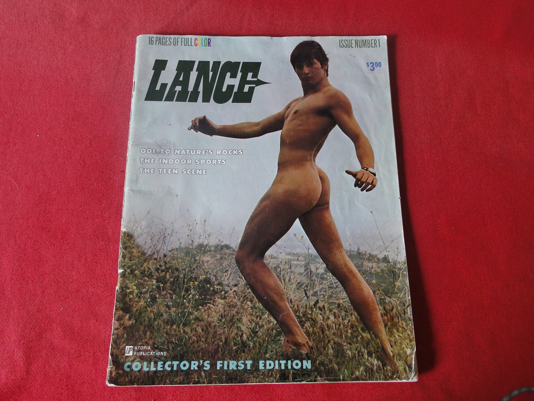 Vintage Adult Erotic Sexy Magazine Gay Interest Lance 1969 #1 NOT PERFECT RARE  JB1