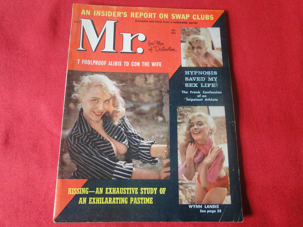 Vintage Nude Erotic Sexy Adult Magazine Mr. February 1960       JB2