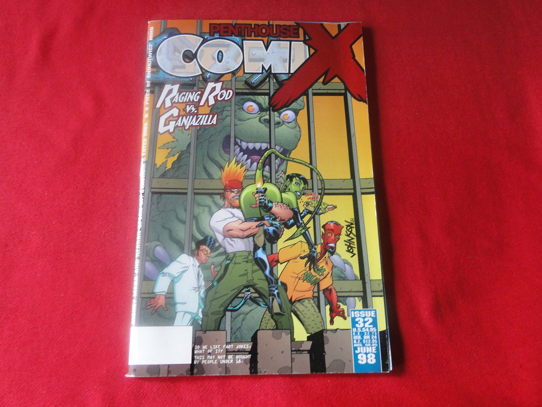Vintage Nude Erotic Sexy Adult Comic Book Penthouse Comix Raging Rod vs. Ganjazilla   P83