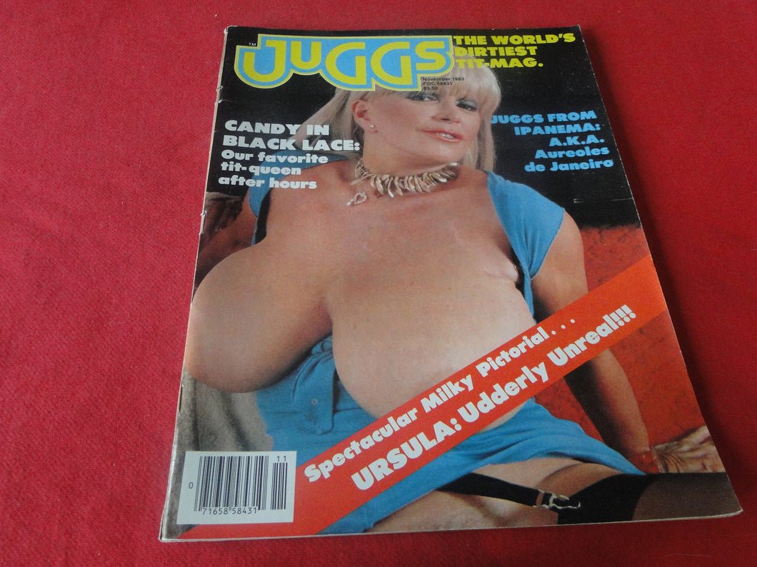 Vintage Nude Erotic Sexy Adult Magazine Juggs November 1983 Candy Samples   69