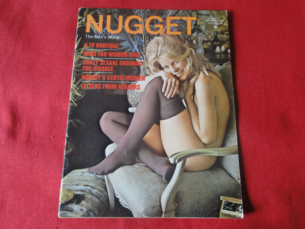 Vintage Nude Erotic Sexy Adult Magazine Nugget November 1973     JB2