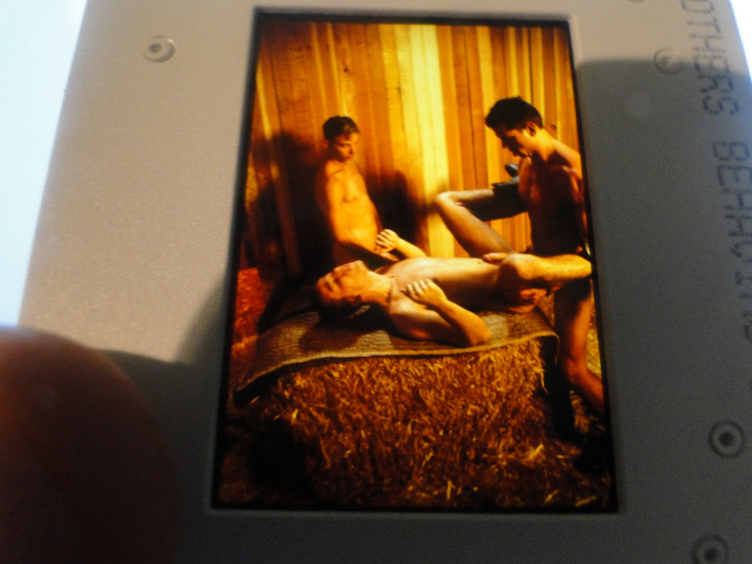 VINTAGE 35MM GAY MALE SLIDE BEEFCAKE MUSCLE NUDE FALCON STUDIOS  T5b
