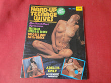 Load image into Gallery viewer, Vintage Nude Erotic Sexy Adult Magazine Hard-Up Teenage Wives 1977     JB29
