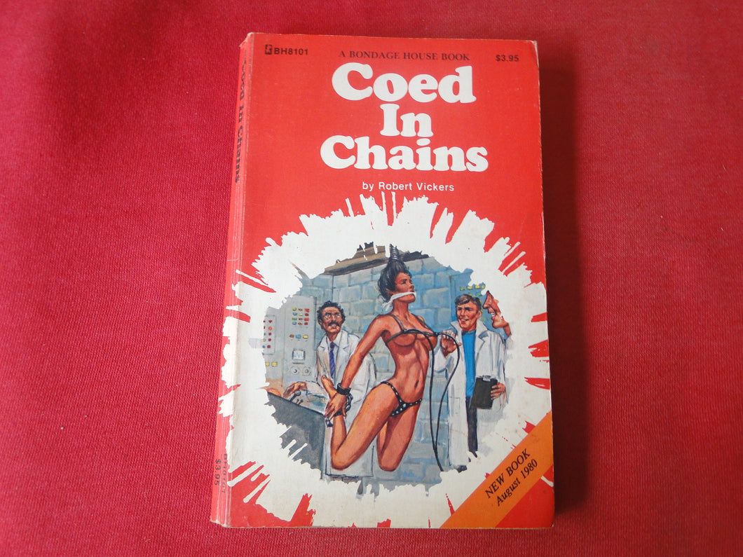 Vintage Nude Erotic Sexy Adult Paperback Book/Novel Coed In Chains 1980  Greenleaf  X12