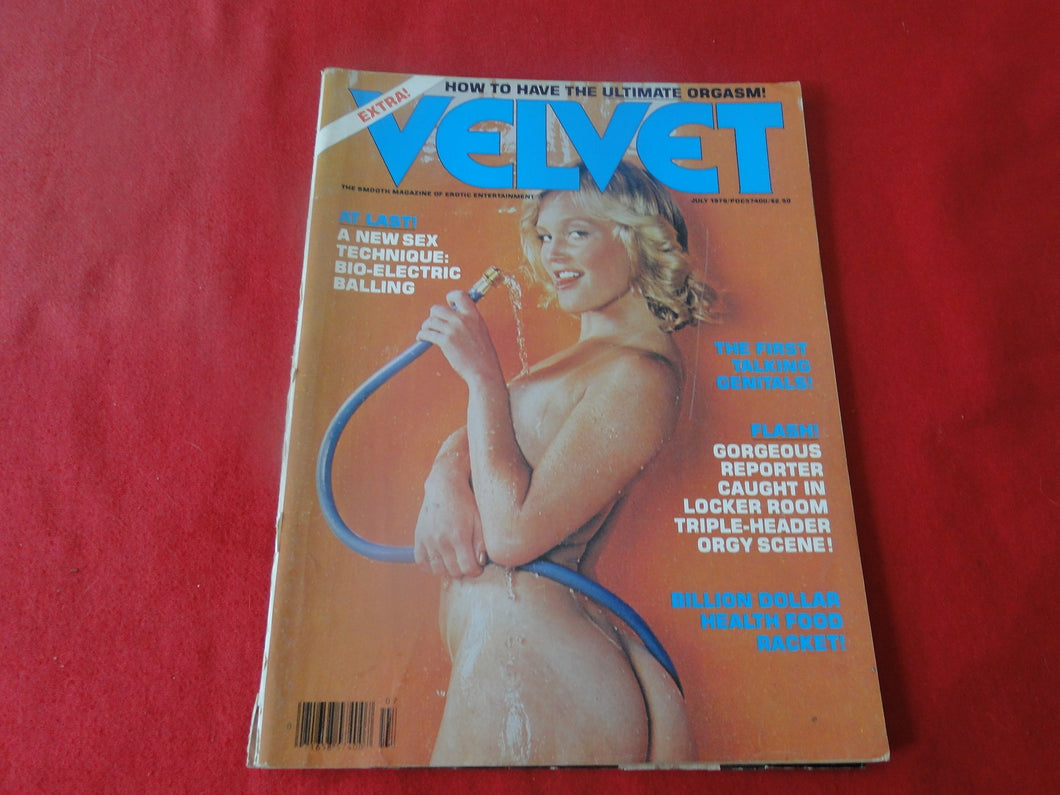 Vintage Nude Erotic Sexy Adult Magazine Velvet July 1979          G27