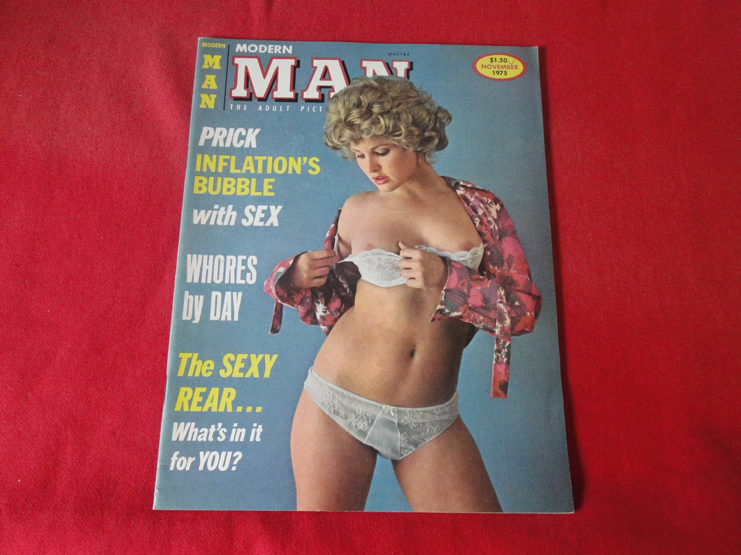 Vintage Nude Erotic Sexy Adult Men's Magazine Modern Man Oct. 1975     HC5