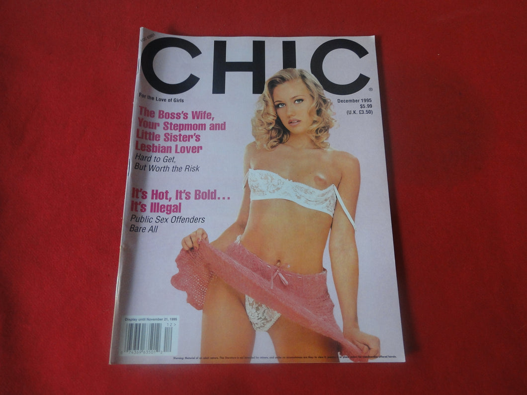 Vintage Nude Erotic Sexy Adult Magazine Chic December 1995       JB25
