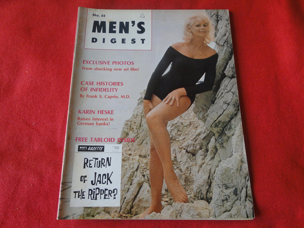 Vintage Nude Erotic Sexy Adult Magazine Men's Digest March 1966     JB3