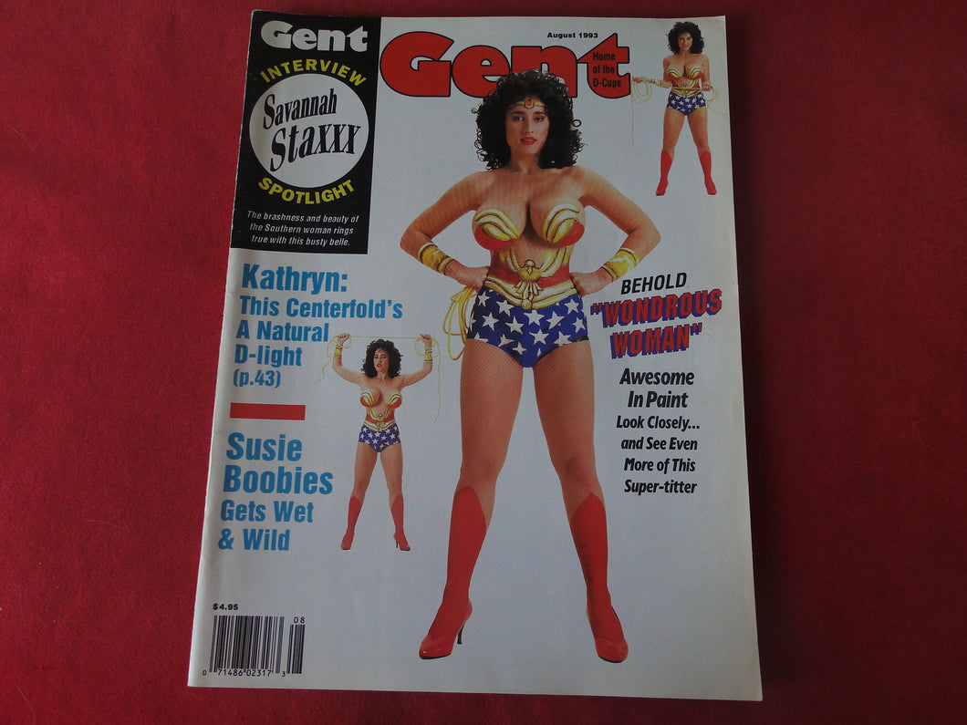 Vintage Nude Erotic Sexy Adult Magazine Gent August 1993         JB26