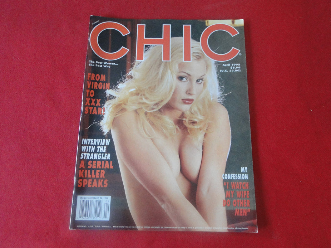Vintage Nude Erotic Sexy Adult Magazine Chic April 1995        JB2