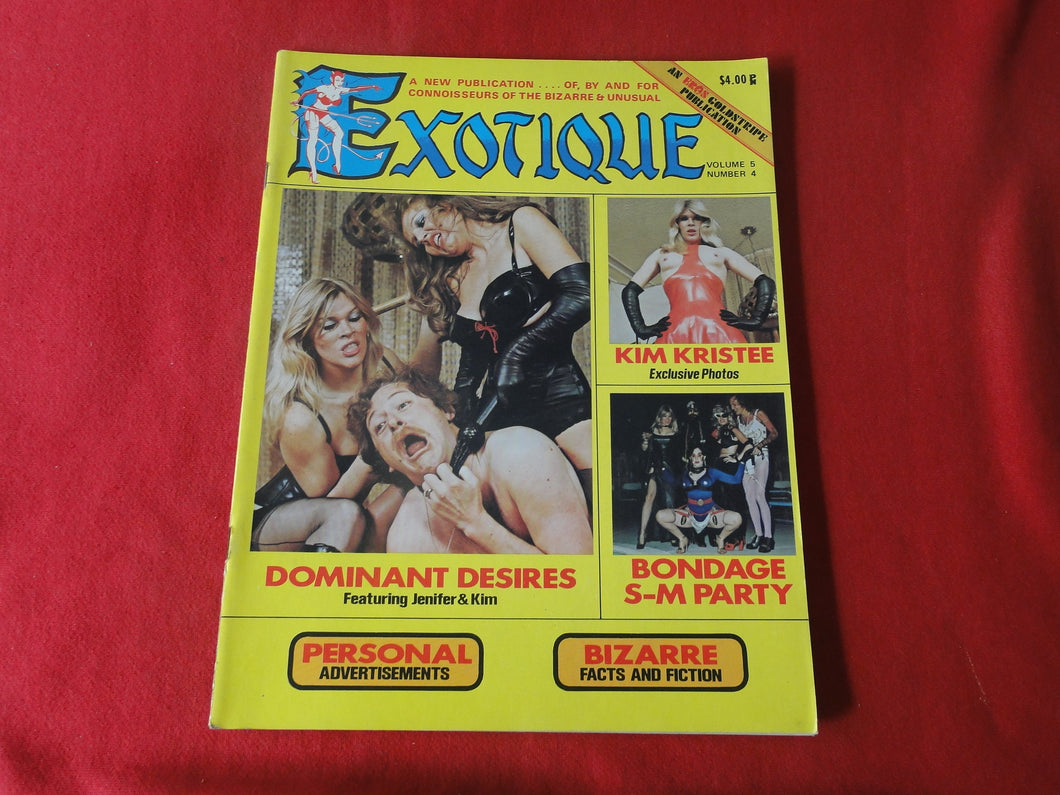 Vintage Nude Erotic Sexy Adult Magazine BDSM Exotique Eros Goldstripe 1974     JB12