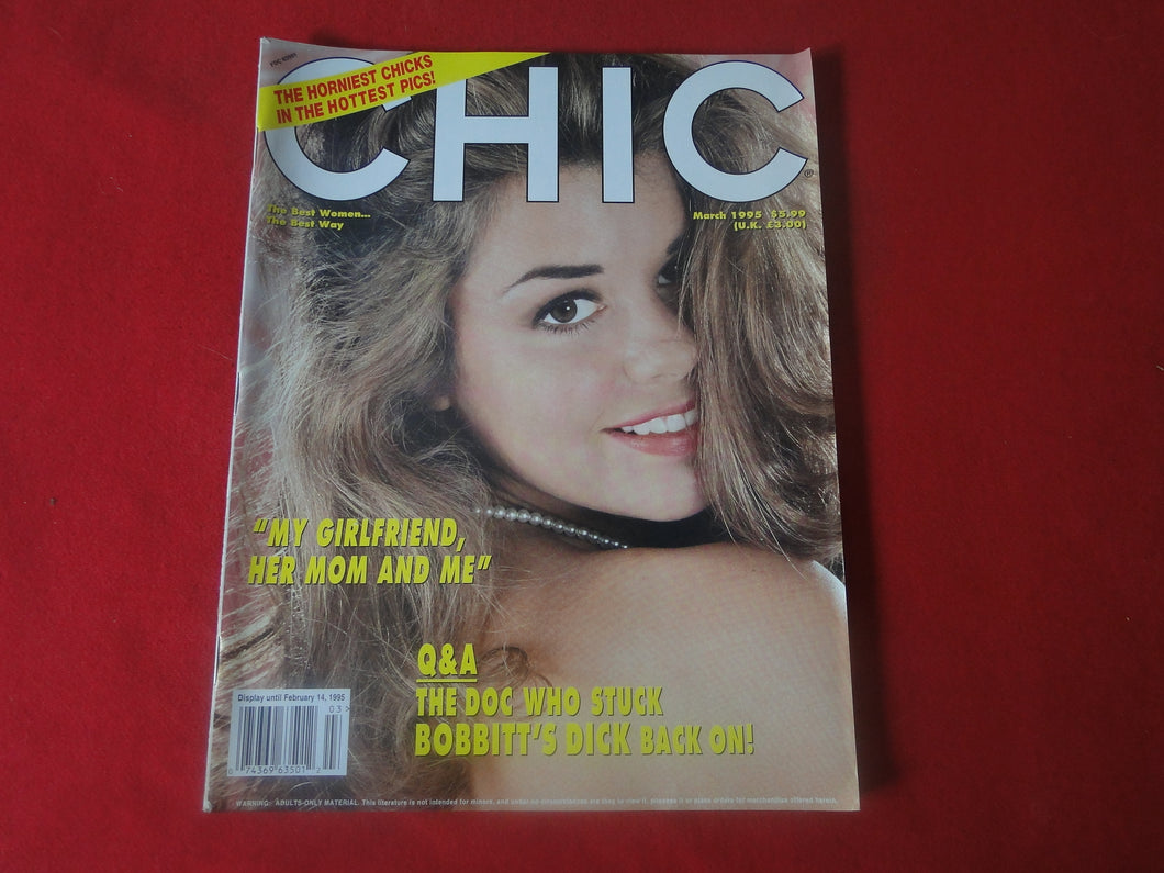 Vintage Nude Erotic Sexy Adult Magazine Chic March 1995          JB6