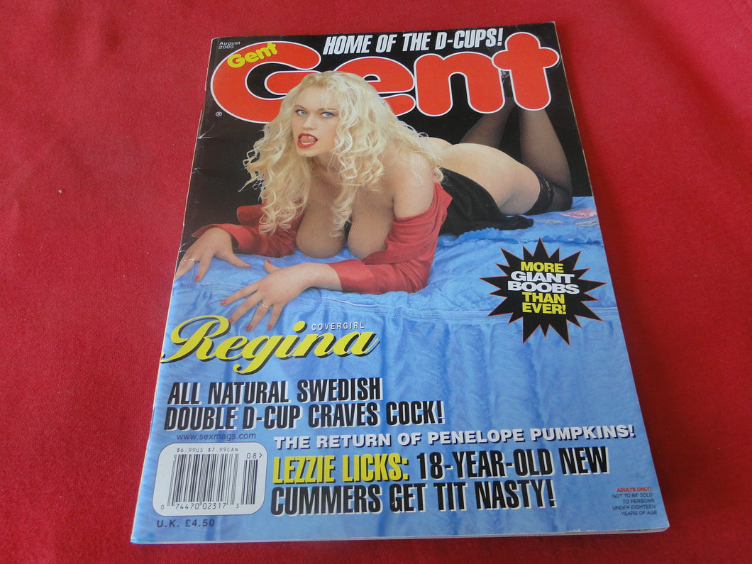 Vintage Nude Erotic Sexy Adult Big Tit Magazine Gent August 2000   K