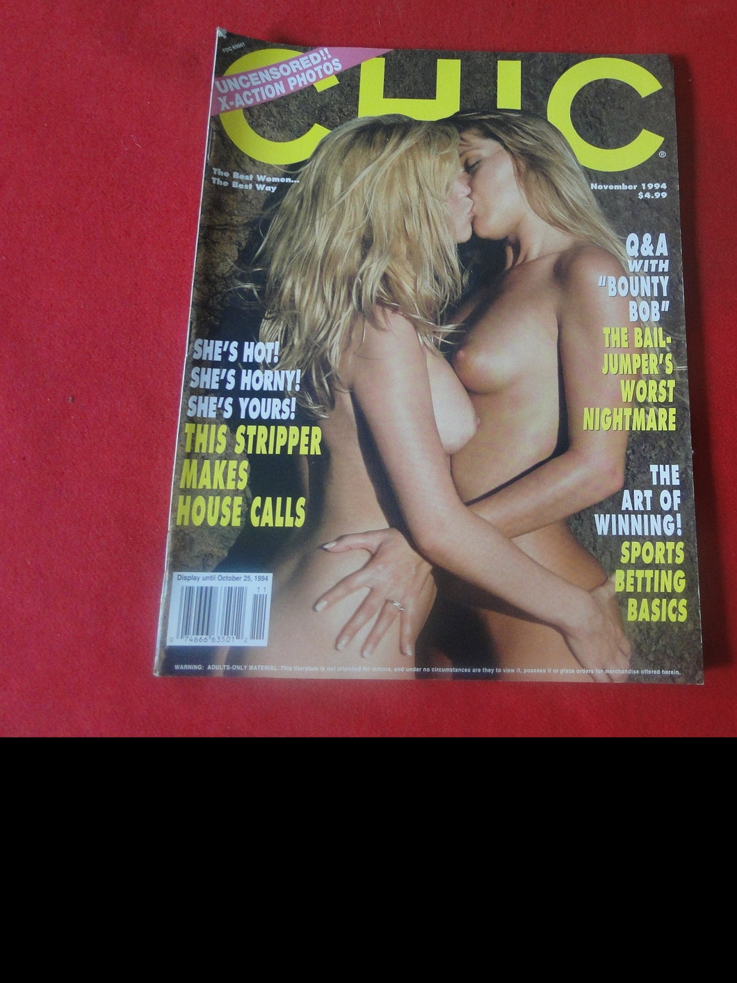 Vintage Nude Erotic Sexy Adult Magazine Chic November 1994      JB6