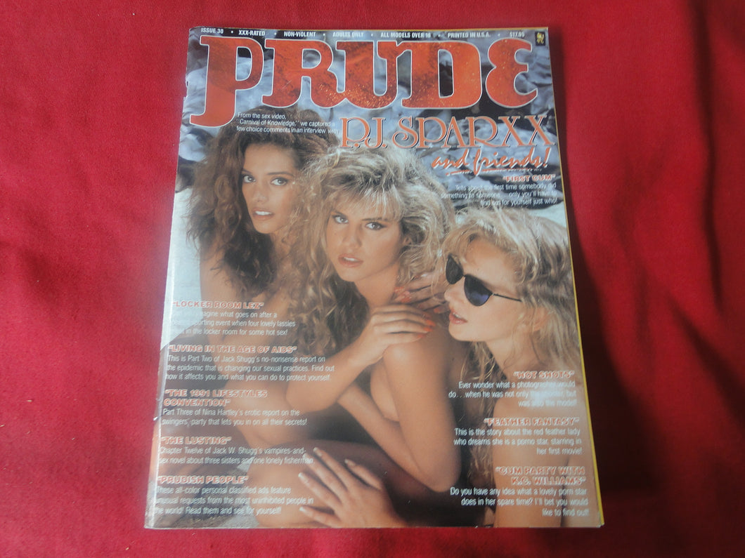 Vintage Nude Erotic Sexy Adult Magazine Prude PJ Sparxx 1991       JB58