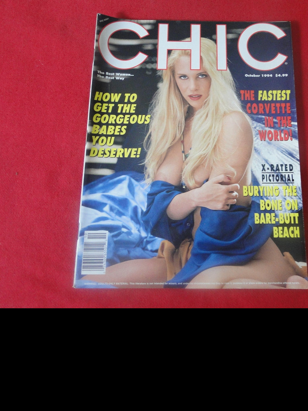 Vintage Nude Erotic Sexy Adult Magazine Chic October 1994      JB6