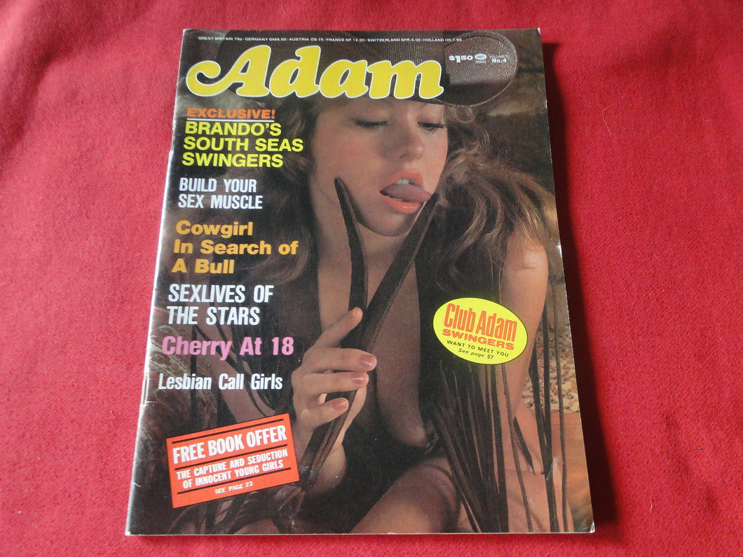 Vintage Nude Erotic Sexy Adult Magazine Adam April 1977        JB4