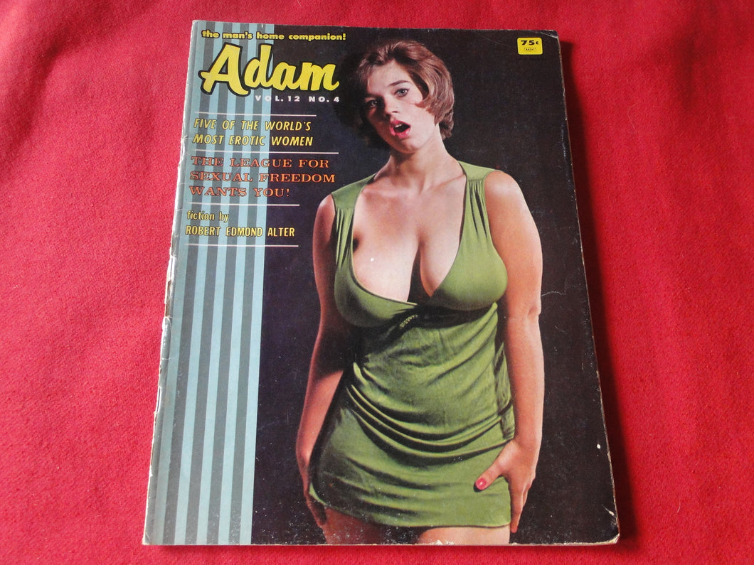 Vintage Nude Erotic Sexy Adult Magazine Adam April 1968          JB4