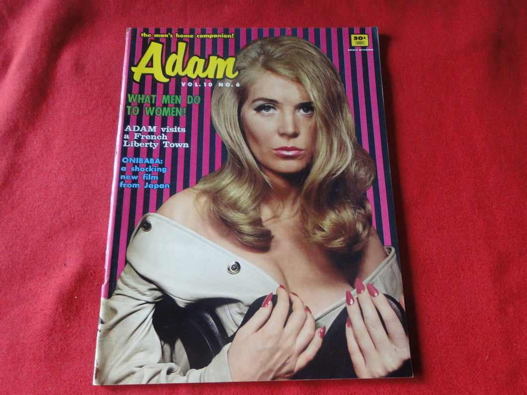 Vintage Nude Erotic Sexy Adult Magazine Adam June 1966           JB4