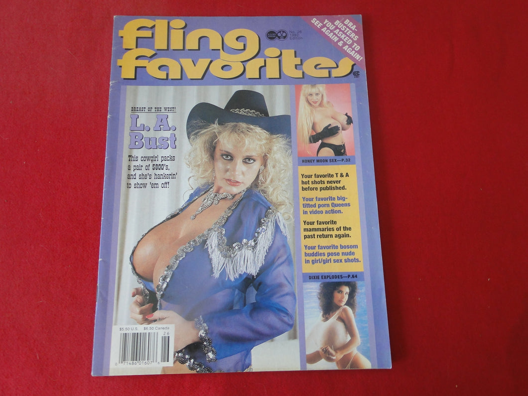 Vintage Nude Erotic Sexy Adult Magazine Fling Favorites 1992        P81