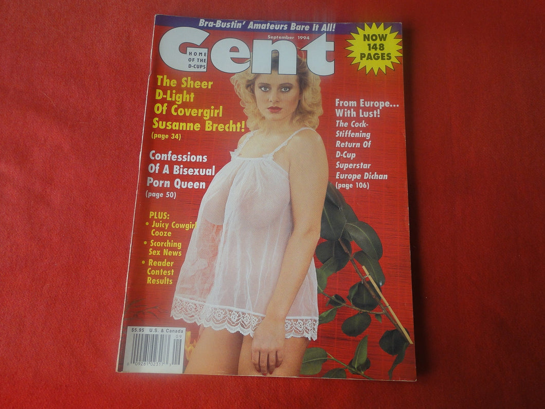 Vintage Nude Erotic Sexy Adult Magazine Gent September 1994       JB28