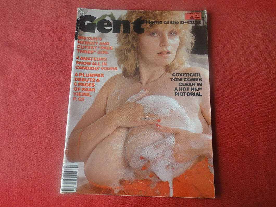 Vintage Nude Erotic Sexy Adult Magazine Gent January 1988        JB28