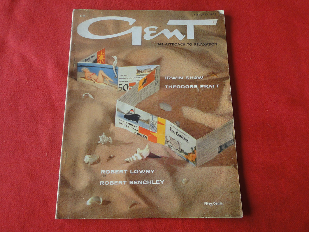 Vintage Nude Erotic Sexy Adult Magazine Gent February 1957      JB4