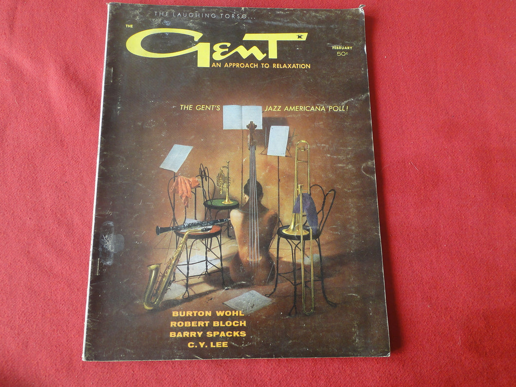 Vintage Nude Erotic Sexy Adult Magazine Gent February 1960     JB4