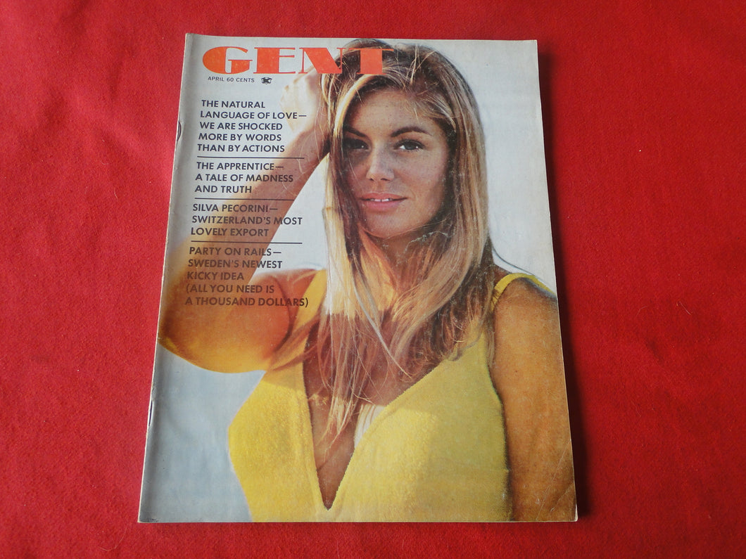 Vintage Nude Erotic Sexy Adult Magazine Gent April 1968      JB4