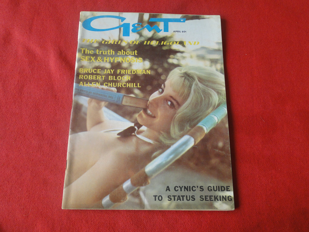 Vintage Nude Erotic Sexy Adult Magazine Gent April 1965             JB4